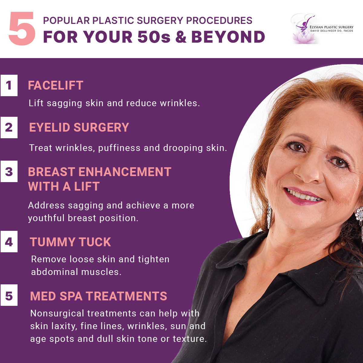 5 Popular Plastic Surgery Procedures For Your 50s & Beyond [Infographic] img 1